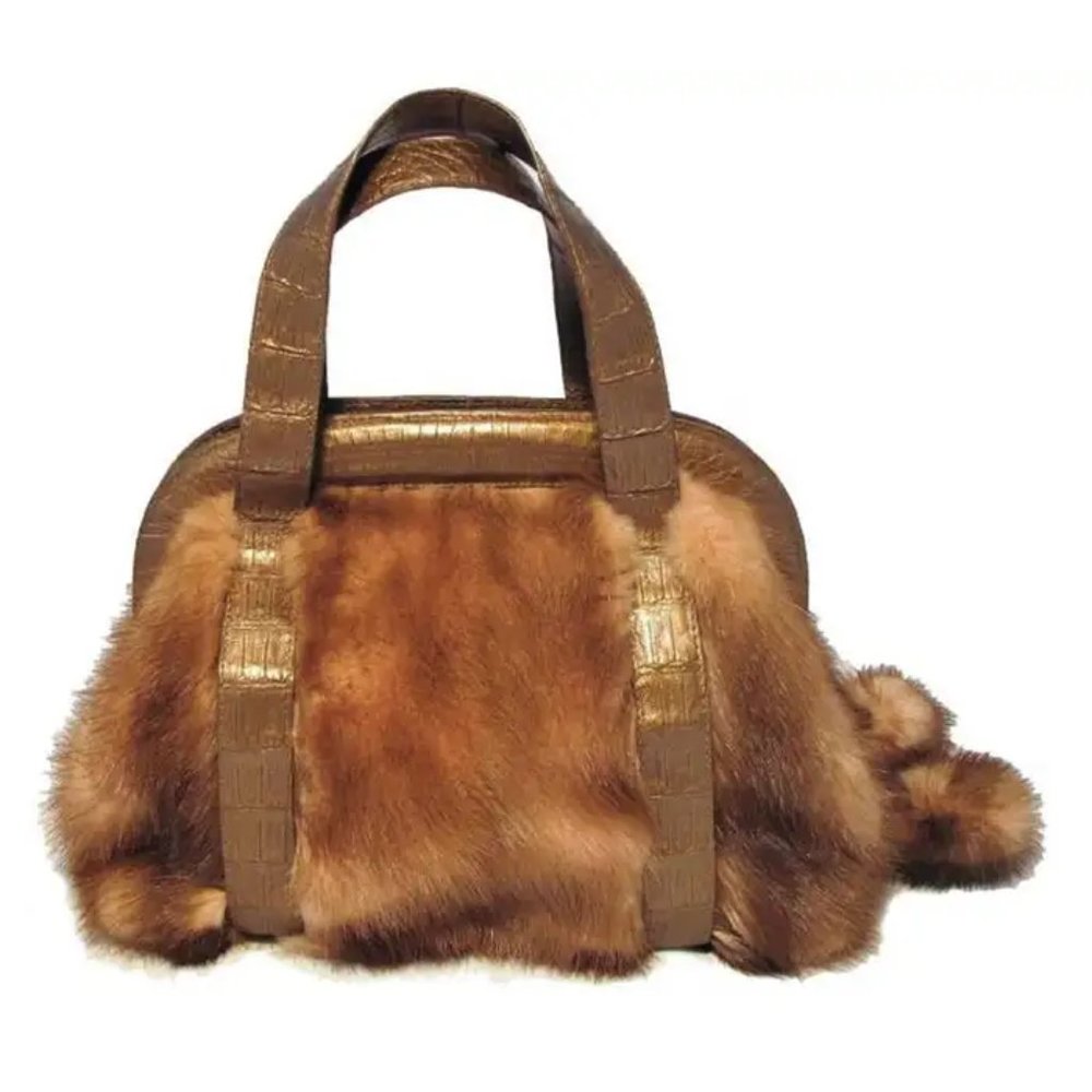 Nancy Gonzalez Pink Mink and Crocodile Handbag - Picture 2 of 6